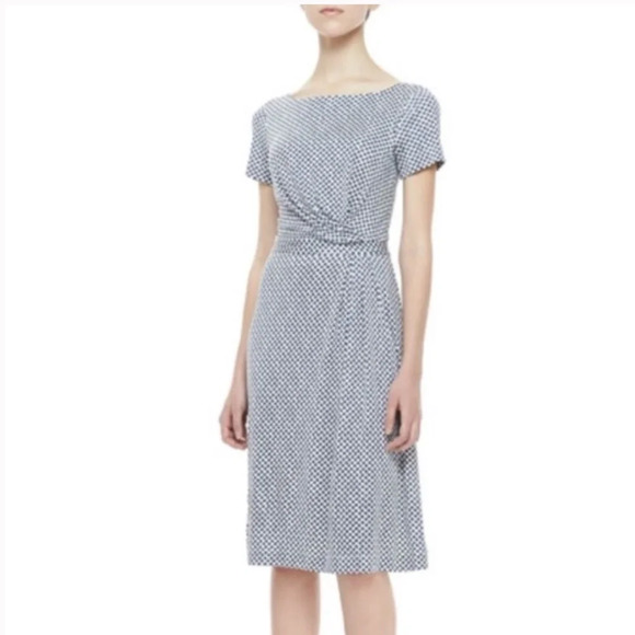 Tory Burch Edna Draped Silk Midi Dress Size XS EUC - Picture 1 of 11